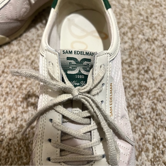 Sam Edelman Isabel Low Top Platform Sneakers Suede Green & Gray/Taupe Size 8.5 - Picture 8 of 14